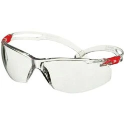 3M SecureFit SF501SGAF-RED Occhiali Di Protezione Antiappannante Trasparente, Arancione