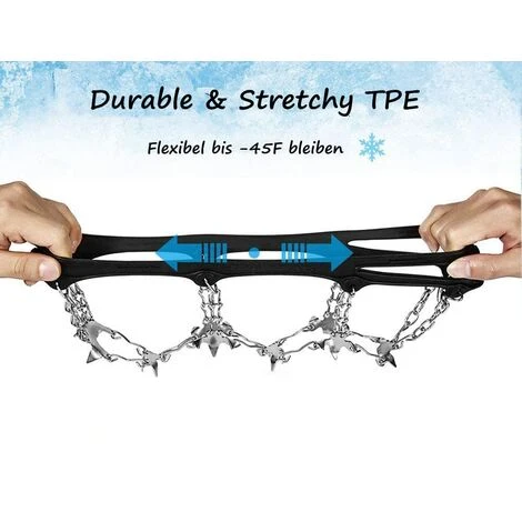 Ramponi Per Alpinismo Scarponi A 8 Denti, Punte Da Ghiaccio Catene Da Neve Punte Per Arrampicata Trekking Sci Alpinismo Outdoor Sport Invernali, Per Passeggiate Invernali Escursionismo Alpinismo Arram - immagine 5