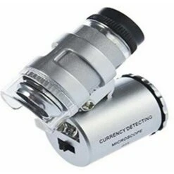 Lente D'ingrandimento Per Microscopio Regolabile Da Gioielliere Palmare Mini Illuminato 60X Con Rilevatore Di Fluorescenza UV E Ingrandimento Del Gioielliere Con Lampada A LED Ultravioletta