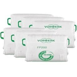 Vorwerk Folletto K0354 Confezione 6 Sacchetti Originali Filtrello Premium FP200 Per Folletto VK200/VK220 S, Microfibra
