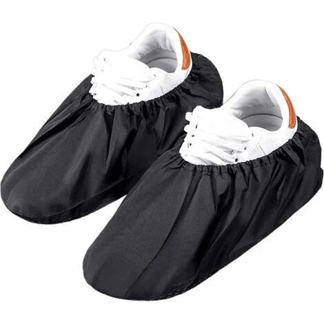 Copriscarpe Riutilizzabili Copriscarpe Impermeabili Per Impieghi Gravosi Elastico Comodo Antipolvere Lavabile In Lavatrice Per La Protezione Del Tappeto Domestico Domestico, Nero