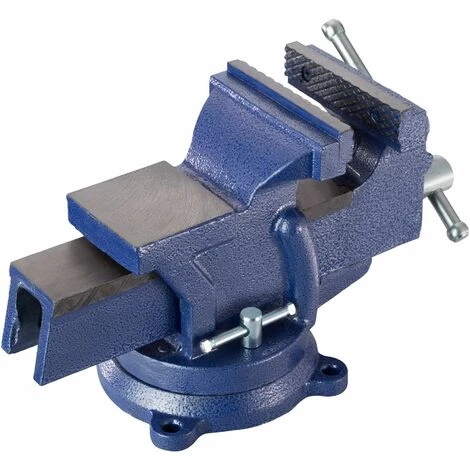 Morsa A Vite Con Incudine, Girevole A 360° - Morsa Da Banco, Morsa Da Falegname, Morsa Da Banco Falegname - 125 Mm - immagine 3