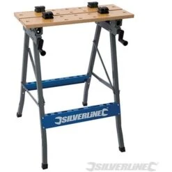 Banco Da Lavoro Con Superficie A Doppia Sezione Inclinabile Silverline 150 Kg