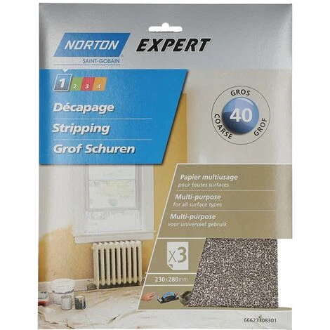 NORTON ABRASIVI A MANO MULTISUPERFICIE 230 280 MM GRANA 40 66623308301
