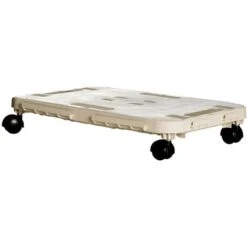 PEDANA CON RUOTE CM. 48X29X12,5 ECRU