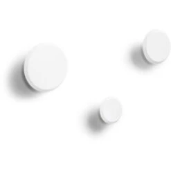 Kave Home - Set Nadua Di 3 Appendiabiti In Legno Massello Di Faggio Finitura Bianca