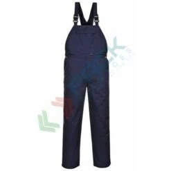 Portwest Salopette Da Lavoro Standard, In Tessuto Kingsmill 65% Poliestere + 35% Cotone, 245 Gr, Modello Burnley, Elegante E Resistente Garantisce Massimo Comfort, Colore Blu Navy