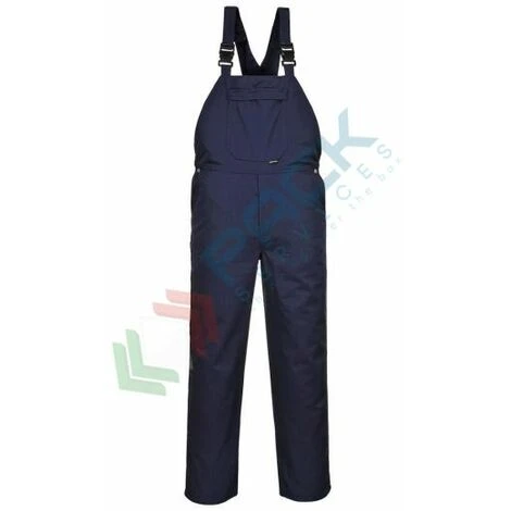 Portwest Salopette Da Lavoro Standard, In Tessuto Kingsmill 65% Poliestere + 35% Cotone, 245 Gr, Modello Burnley, Elegante E Resistente Garantisce Massimo Comfort, Colore Blu Navy