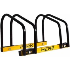 Load Rastrelliera Cavalletto Fermabici Modulare 2 In 1 In Acciaio Antiruggine Con Meccanismo Di Fissaggio Al Suolo Ideale Per Parcheggiare Fino A 2 Biciclette In Parco, Strade Private O Garage