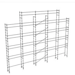 Trabattello Fisso 180m² - Struttura + Pedane - Versione Asta - DUO180-S