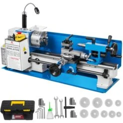 VEVOR 7x14inch Tornio Per Metallo 2500rpm Tornio 550W Tornio Tornio Da Banco Di Precisione