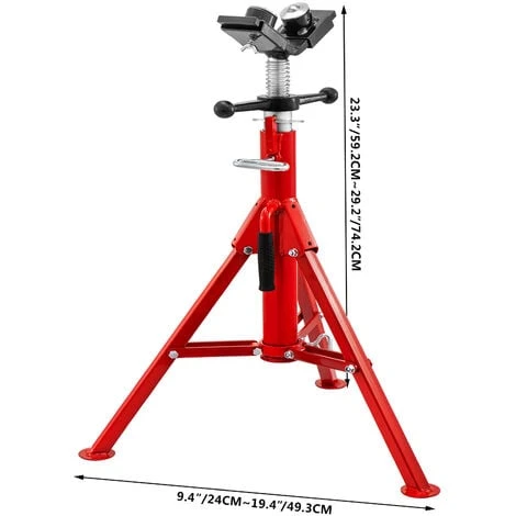 VEVOR Supporto Di Martinetto Per Tubi Altezza Regolabile 71-131cm Carico 1134KG - immagine 2