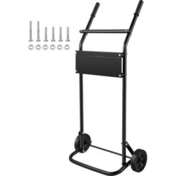 VEVOR Carrello Di Trasporto Per Fuoribordo, 130LBS Carrello Motore Fuoribordo, 60kg Supporto Carrello Motore Fuoribordo Con 2 Ruote, 35mm Carrello A Motore, 2mm Supporti Motore Fuoribordo Per Barche