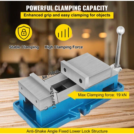 VEVOR Morsa Da Banco Manuale Per Fresatura Precisione Alta Apertura 4 Pollici - immagine 5