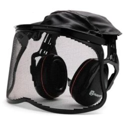 Visiera A Rete Husqvarna Professionale Con Cuffie Protettive Antirumore