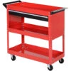Carrello Portautensili Da Officina, Rosso, 70x35x75.5cm