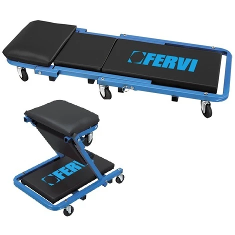 FERVI 0645/SS LETTINO SDRAIO CARRELLO CARRELLINO SOTTO MACCHINA PER AUTO SEDILE