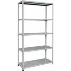 Bizzotto Scaffale Metallo 5 Ripiani Portata Ripiano 70kg 100X40X188 Cm Grigio
