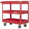 AREBOS Carrello Portautensili Carrello Da Officina Carrello Da Montaggio 3 Piani