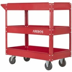 AREBOS Carrello Portautensili Carrello Da Officina Carrello Da Montaggio 3 Piani