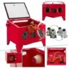 AREBOS Cabina Di Sabbiatura Macchina Sabbiatrice Dispositivo Di Sabbiatura Rosso