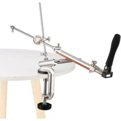 Sistema Per Affilare I Coltelli Con 4 Pietre Affilacoltelli Da Tavolo Kit Per Affilare I Coltelli A Clip, Rotazione A 360 Gradi Affilacoltelli Manuale In Lega Ad Angolo Fisso Clip Capovolta A 180 Grad