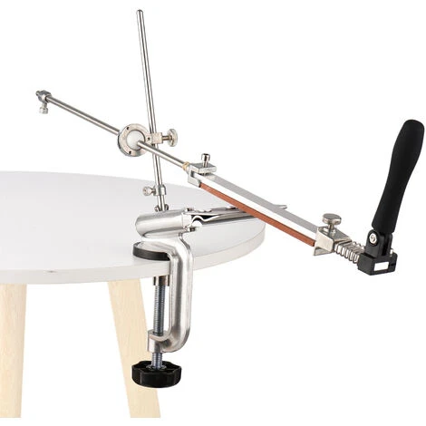 Sistema Per Affilare I Coltelli Con 4 Pietre Affilacoltelli Da Tavolo Kit Per Affilare I Coltelli A Clip, Rotazione A 360 Gradi Affilacoltelli Manuale In Lega Ad Angolo Fisso Clip Capovolta A 180 Grad