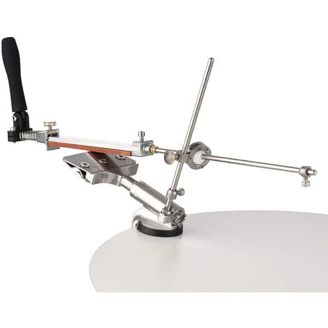 Sistema Per Affilare I Coltelli Con 4 Pietre Affilacoltelli Da Tavolo Kit Per Affilare I Coltelli A Clip, Rotazione A 360 Gradi Affilacoltelli Manuale In Lega Ad Angolo Fisso Clip Capovolta A 180 Grad - immagine 3