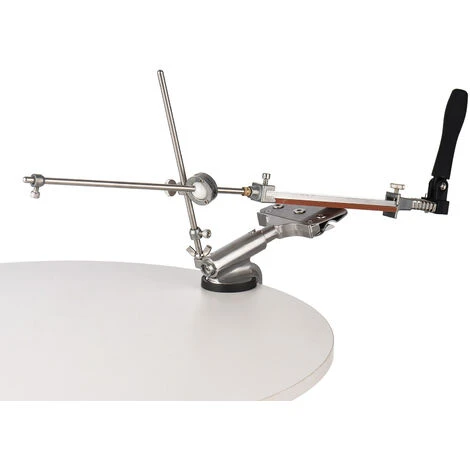 Sistema Per Affilare I Coltelli Con 4 Pietre Affilacoltelli Da Tavolo Kit Per Affilare I Coltelli A Clip, Rotazione A 360 Gradi Affilacoltelli Manuale In Lega Ad Angolo Fisso Clip Capovolta A 180 Grad - immagine 4
