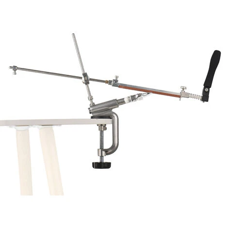 Sistema Per Affilare I Coltelli Con 4 Pietre Affilacoltelli Da Tavolo Kit Per Affilare I Coltelli A Clip, Rotazione A 360 Gradi Affilacoltelli Manuale In Lega Ad Angolo Fisso Clip Capovolta A 180 Grad - immagine 5