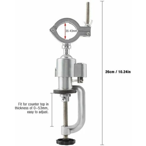 Multifunzione 360 � Supporto Per Trapano Elettrico Supporto Per Riparazione Morsa A Morsetto Lega Di Alluminio Trapano Rotante Craft, Costruzione In Metallo E Modello Funzionante - immagine 4