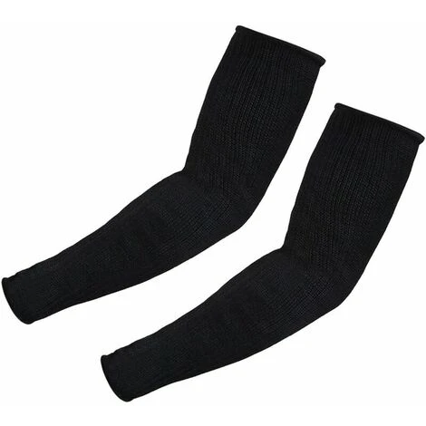 Paio Di Maniche In Kevlar Per Gomiti E Tutori Per Braccia, Protezione Per Braccio Resistente Al Taglio Infiammabile, Nero