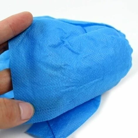 Copriscarpe Monouso In Pile Da 100 Pezzi, Elastici Traspiranti Antipolvere, Copriscarpe Antiscivolo (blu) - immagine 4