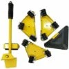 Sollevatore Per Mobili Con 4 Confezioni Di Cursori Mobili Set Di Rulli Per Mobili Pesanti Portatili Strumenti Per Dispositivi Di Movimento Con Rotazione A 360 Gradi, Massimo Per 150 Kg (Giallo)