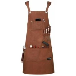 Grembiule Da Saldatore Con 6 Tasche, Grembiule Da Lavoro In Pelle Resistente Al Calore Ignifugo, Grembiule Da Carpentiere Da Uomo Per Fabbro, Meccanico, Officina