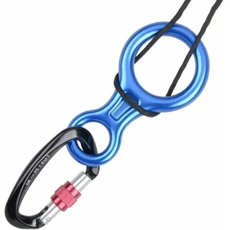 Blue Outdoor Drop 8 Figure Ring Discensore Ad Alta Quota Discensore Discensore Discensore Sicurezza Ad Alta Resistenza Adatto Per Esterni - immagine 2