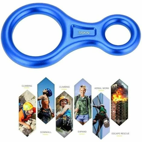 Blue Outdoor Drop 8 Figure Ring Discensore Ad Alta Quota Discensore Discensore Discensore Sicurezza Ad Alta Resistenza Adatto Per Esterni - immagine 5