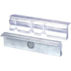 Heuer Ganasce Per Morsa (ganasce Di Protezione, Adatte A Morsa Da 140 Mm, Fresatura A 90° Nella Parte Superiore, Materiale: Alluminio) 109140