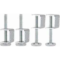 HIASDFLS Confezione Da 4 Livellatori Regolabili Con Staffa A U, Livellatore Per Gambe Per Impieghi Gravosi Per Gambe Di Mobili Con Filettatura M10 Con Staffa Per Zoccolo A Forma Di U