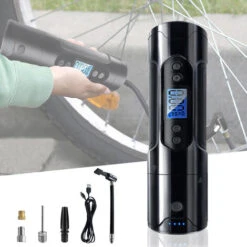 Pompe Per Gonfiaggio Compressore Aria Portatile Con LCD Display Ricaricabile Mini Pompa 12V 150 PSI Per Moto, Auto, Bicicletta E Palla HENGMEI