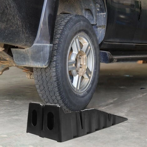 Rampe Di Carico Set Di Rampe In Plastica Per Auto Fino A 2,5 Tonnellate Piattaforma Di Sollevamento Per Auto Con Protezione Antiscavalcamento HENGMEI - immagine 4