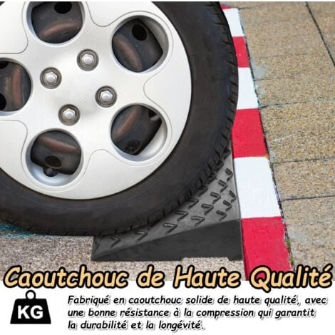 Rampe Di Carico Rampa A Cordolo In Gomma Rampa Portatile Per Sedia A Rotelle Rampa Per Auto, Moto, Sedia A Rotelle, Nero 2 Pezzi HENGMEI - immagine 3