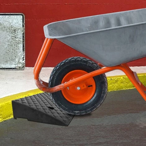 Rampe Di Carico Rampa A Cordolo In Gomma Rampa Portatile Per Sedia A Rotelle Rampa Per Auto, Moto, Sedia A Rotelle, Nero 2 Pezzi HENGMEI - immagine 4