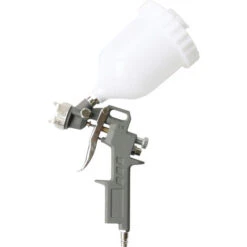 AEROGRAFO VERNICIATURA PISTOLA ARIA COMPRESSA UGELLO REGOLABILE COPPA 600 ML