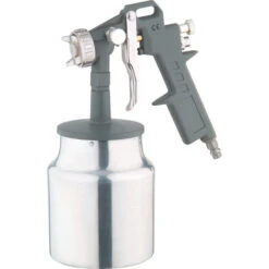 AEROGRAFO SERBATOIO INFERIORE PISTOLA ARIA COMPRESSA UGELLO REGOLABILE 1000 ML