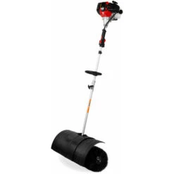 EBERTH Spazzatrice A Benzina 3CV, Spazzaneve A Motore, Scopa Giardino, Motore A 2 Tempi, 52ccm, Cinghia Di Trasporto, 2x Rullo Spazzante 30cm, Larghezza Spazzamento 60cm, Acceleratore Sulla Maniglia