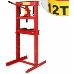 Pressa Professionale Idraulica Officina Manuale 12 Tonnellate + Pompa,2 Piastre