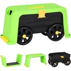 Sgabello Giardino Contenitore 4in1 58,5x24x29,5cm Polipropilene VidaXL