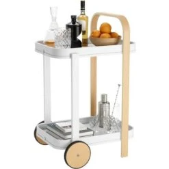 Umbra Credenza In Acciaio Con 2 Ripiani Bellwood