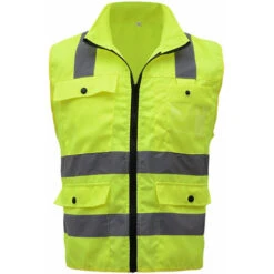 SFVest Gilet Di Sicurezza Riflettente Ad Alta Visibilità Gilet Riflettente Tasche Multiple Abbigliamento Da Lavoro Abbigliamento Da Lavoro Di Sicurezza Giorno Notte Motocicletta Ciclismo Avviso Gilet